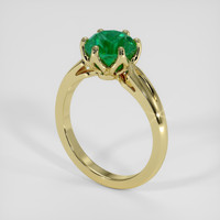 1.50 Ct. Emerald Ring, 18K Yellow Gold 2