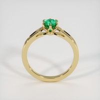 0.45 Ct. Emerald Ring, 18K Yellow Gold 3