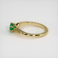 0.45 Ct. Emerald Ring, 18K Yellow Gold 4