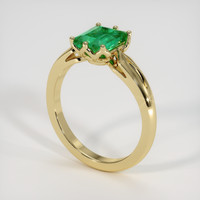 1.42 Ct. Emerald Ring, 18K Yellow Gold 2