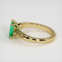 1.42 Ct. Emerald Ring, 18K Yellow Gold 4
