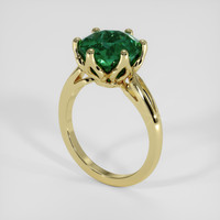 3.16 Ct. Emerald Ring, 18K Yellow Gold 2