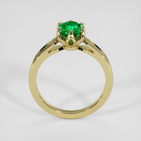 0.86 Ct. Emerald Ring, 18K Yellow Gold 3