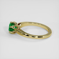 0.86 Ct. Emerald Ring, 18K Yellow Gold 4