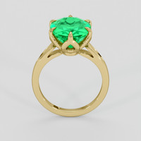 4.92 Ct. Emerald Ring, 18K Yellow Gold 3