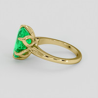 4.92 Ct. Emerald Ring, 18K Yellow Gold 4