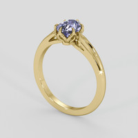 1.05 Ct. Bluish Purple Spinel Ring, 18K Yellow Gold 2