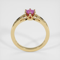 0.50 Ct. Pink Sapphire Ring, 18K Yellow Gold 3