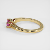 0.50 Ct. Pink Sapphire Ring, 18K Yellow Gold 4