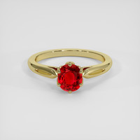 1.27 Ct. Ruby Ring, 18K Yellow Gold 1