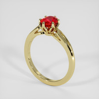 1.27 Ct. Ruby Ring, 18K Yellow Gold 2
