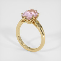 3.21 Ct. Pink Sapphire Ring, 18K Yellow Gold 2