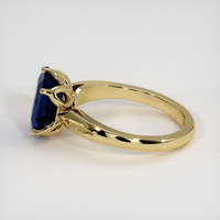 3.05 Ct. Blue Sapphire Ring, 18K Yellow Gold 4
