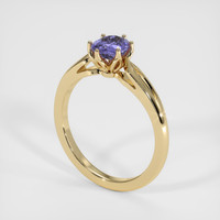 0.93 Ct. Color Change Sapphire Ring, 18K Yellow Gold 2