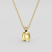 1.10 Ct. Peach Sapphire Ring, 18K Yellow Gold 1