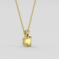 1.10 Ct. Peach Sapphire Ring, 18K Yellow Gold 2