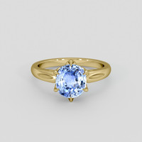 2.24 Ct. Blue Sapphire Ring, 18K Yellow Gold 1