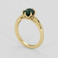 1.51 Ct. Green Sapphire Ring, 18K Yellow Gold 2