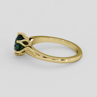 1.51 Ct. Green Sapphire Ring, 18K Yellow Gold 4