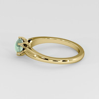 0.82 Ct. Bluish Green Sapphire Ring, 18K Yellow Gold 4