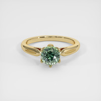 1.81 Ct. Green Sapphire Ring, 18K Yellow Gold 1