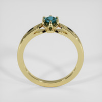 0.55 Ct. Bluish Green Sapphire Ring, 18K Yellow Gold 3
