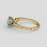 2.15 Ct. Greenish Blue Sapphire Ring, 18K Yellow Gold 4