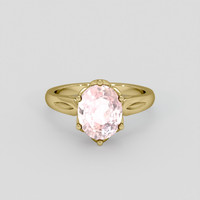 3.59 Ct. Pink Sapphire Ring, 18K Yellow Gold 1