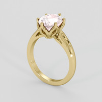 3.59 Ct. Pink Sapphire Ring, 18K Yellow Gold 2
