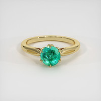 1.13 Ct. Emerald Ring, 18K Yellow Gold 1
