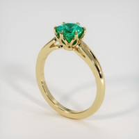 1.13 Ct. Emerald Ring, 18K Yellow Gold 2