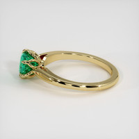 1.13 Ct. Emerald Ring, 18K Yellow Gold 4