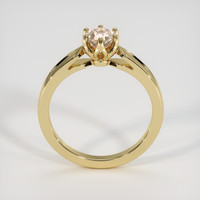 0.66 Ct. Peach Sapphire Ring, 18K Yellow Gold 3