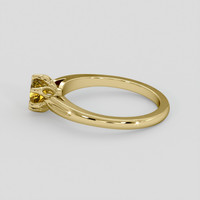 0.47 Ct. Yellowish Orange Sapphire Ring, 18K Yellow Gold 4