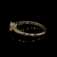 0.92 Ct. White Sapphire Ring, 18K Yellow Gold 4