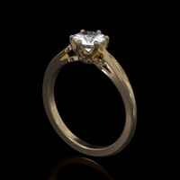 0.84 Ct. Sapphire Ring, 18K Yellow Gold 2