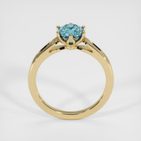1.11 Ct. Bluish Green Sapphire Ring, 18K Yellow Gold 3
