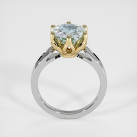 2.86 Ct. Bluish Green Sapphire Ring, 14K Yellow & White 3