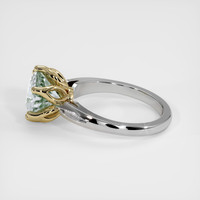2.86 Ct. Bluish Green Sapphire Ring, 14K Yellow & White 4