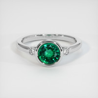 1.04 Ct. Emerald Ring, Platinum 950 1