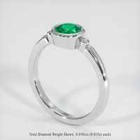 0.61 Ct. Emerald Ring, Platinum 950 2