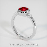 1.68 Ct. Ruby Ring, Platinum 950 2