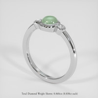 0.76 Ct. Bluish Green Sapphire Ring, Platinum 950 2
