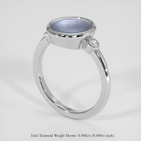5.20 Ct. Grey Sapphire Ring, Platinum 950 2