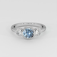 1.38 Ct. Blue Sapphire Ring, Platinum 950 1