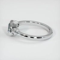0.71 Ct. Greenish Blue Sapphire Ring, Platinum 950 4