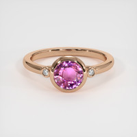 1.30 Ct. Pink Sapphire Ring, 18K Rose Gold 1