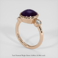 9.21 Ct. Purple Sapphire Ring, 18K Rose Gold 2