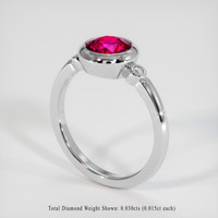 1.51 Ct. Purplish Red Ruby Ring, 10K White Gold 2