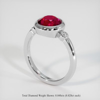 2.76 Ct. Pinkish Red Ruby Ring, 10K White Gold 2
